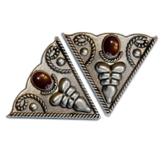 Kraagpunten zilverkleur met bruin