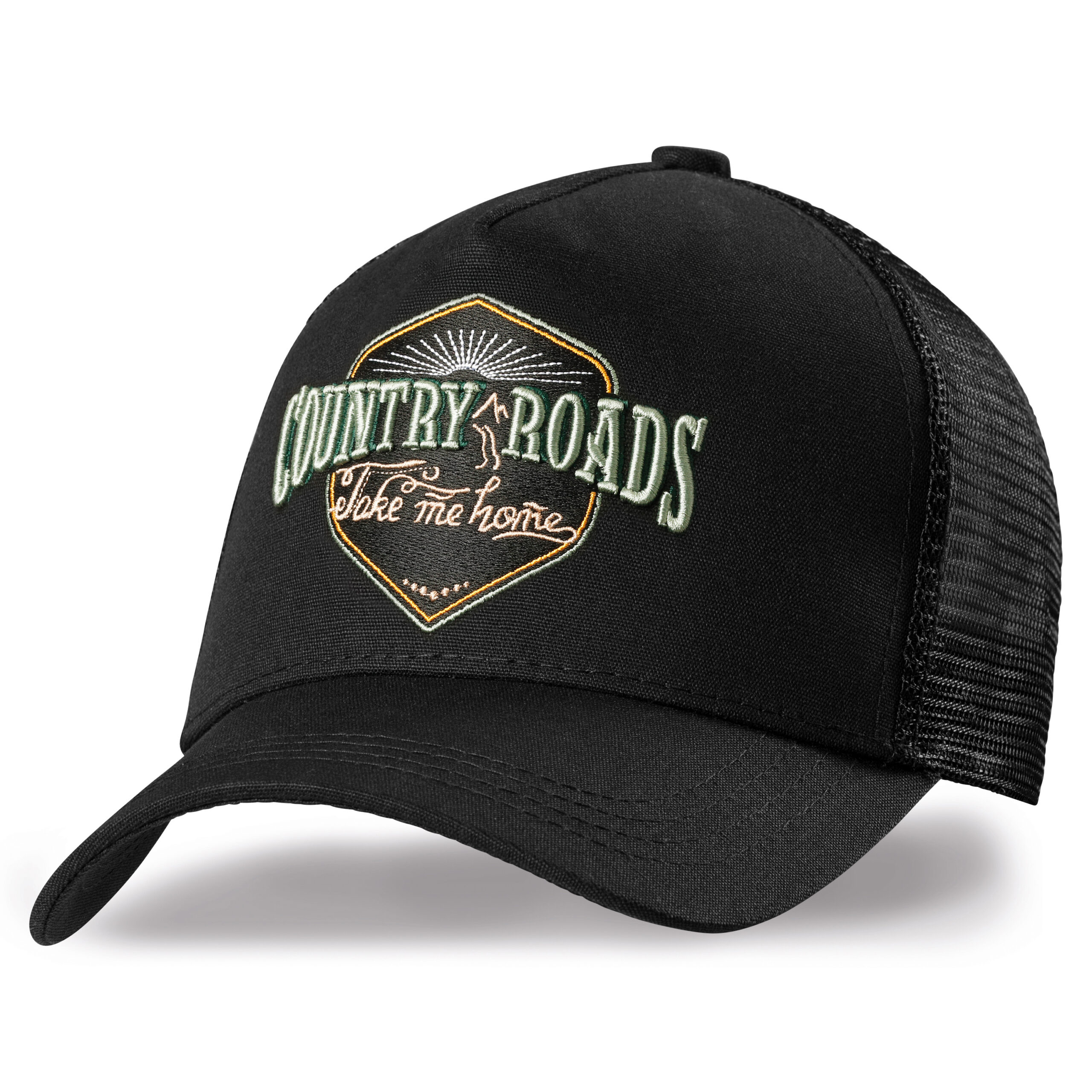 Stars & Stripes - TC - Cap - Country Roads Black