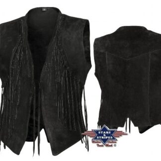 Suede dames vest